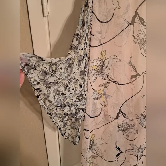 Steve Madden Light Pink Floral Tie-Front Kimono OSFM - Picture 6 of 6